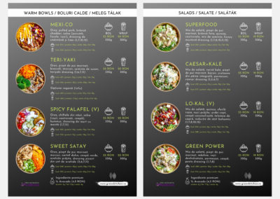 Green Kitchen (menu design)